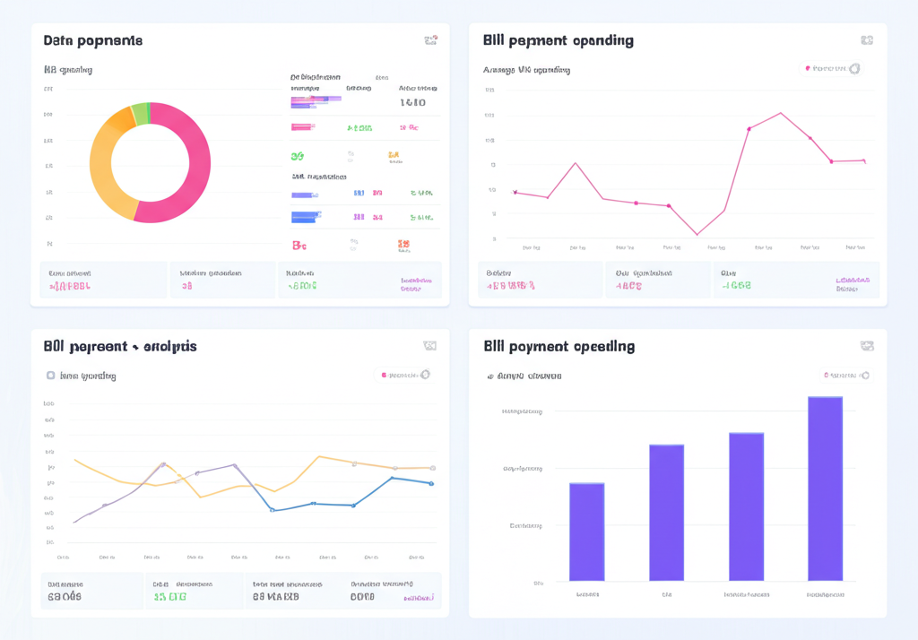 Bill payment analysis screen showing spending patterns