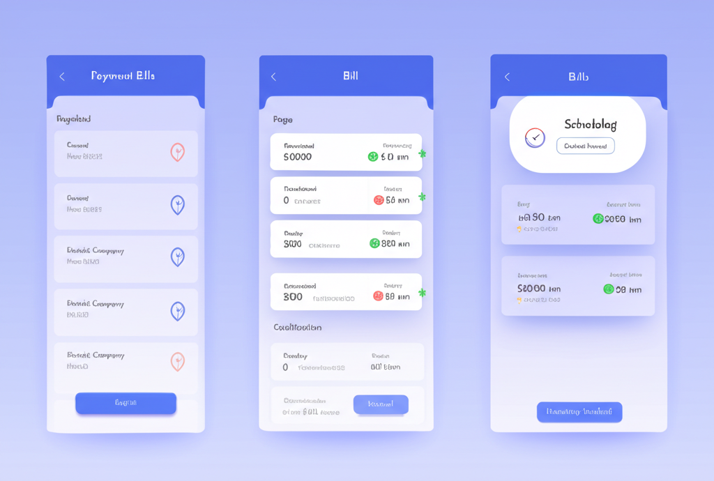 Payment tracking dashboard showing paid and upcoming bills