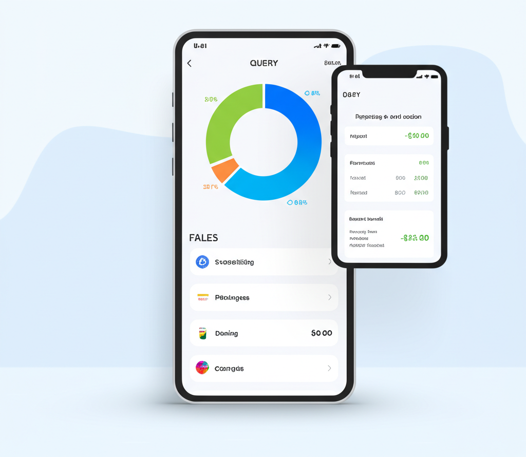 Transaction tracking dashboard showing categorized expenses